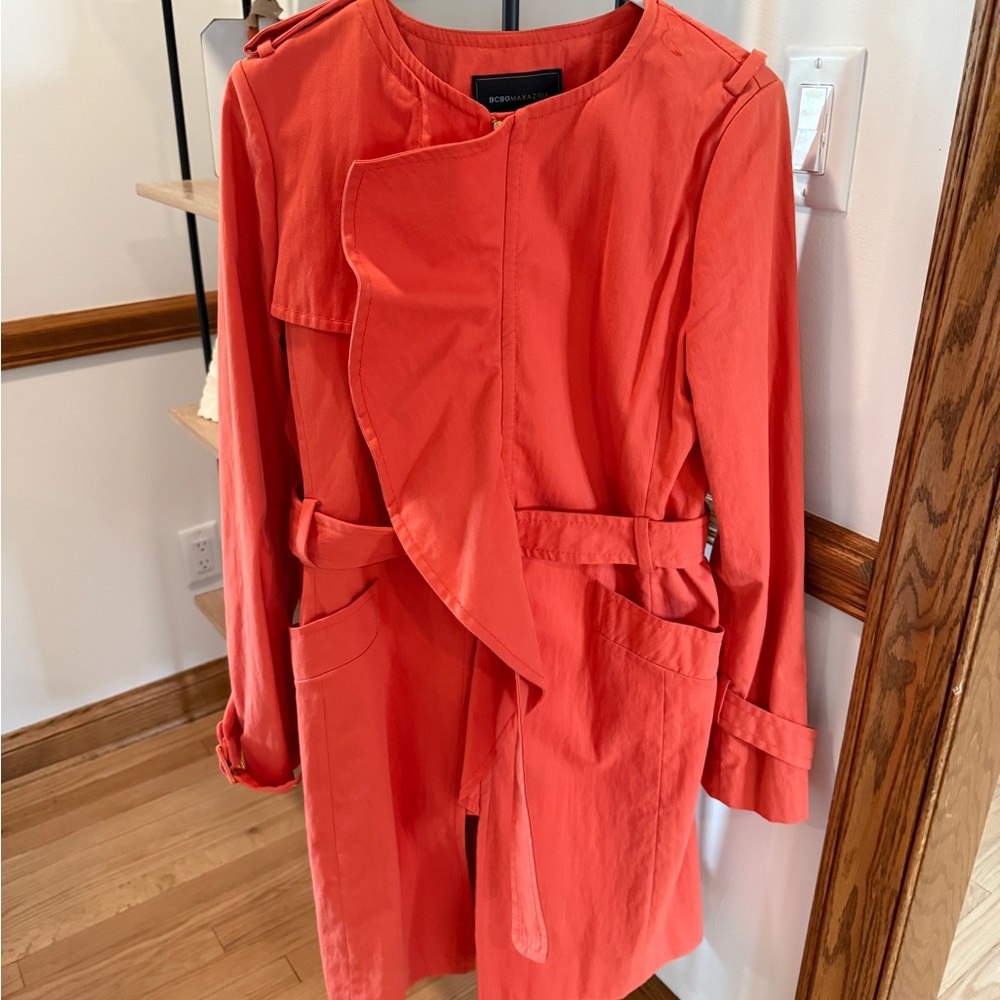 BCBGMaxAzria Orange Trench Coat